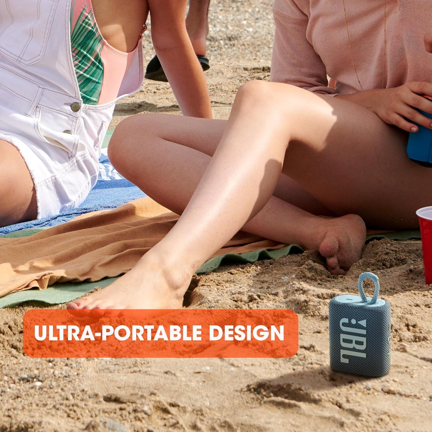 Go 3 - Portable Mini Bluetooth Speaker, Big Audio and Punchy Bass, IP67 Waterproof and Dustproof, 5 Hours of Playtime, Speaker for Home, Outdoor and Travel (Blue)